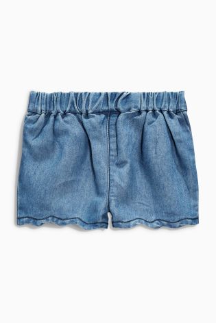 Denim Scallop Shorts (3mths-6yrs)